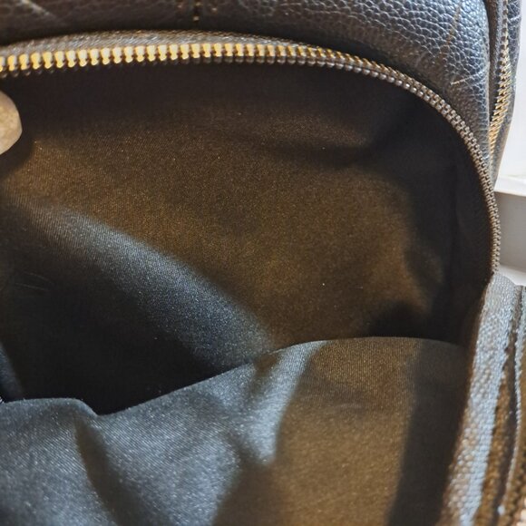 Adrienne Vittadini AV Borsetta Collection Sling Bag Handbag Black Gold NWT - Picture 12 of 15